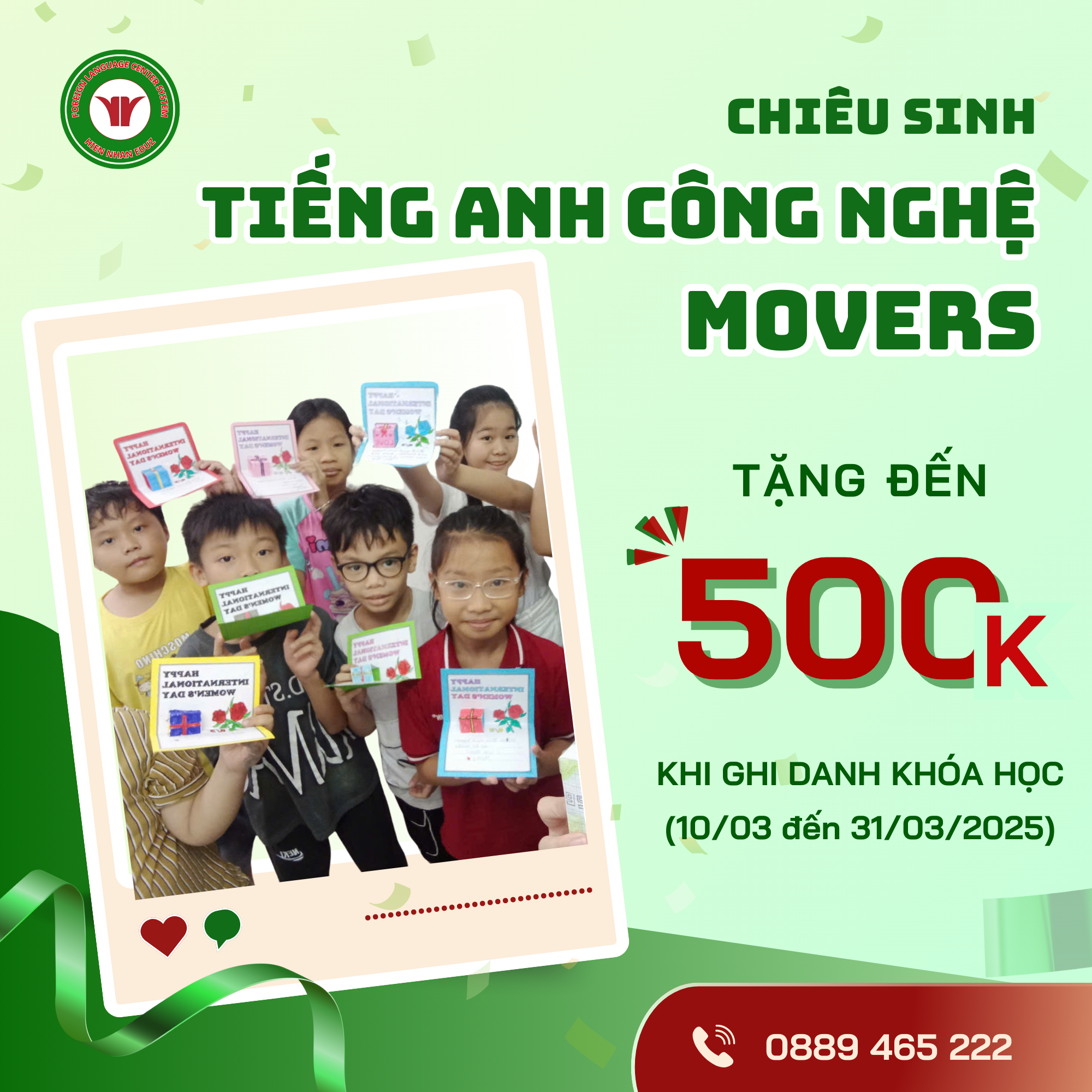 Chiêu Sinh Tiếng Anh Công Nghệ Thiếu Nhi - Cấp Độ Movers